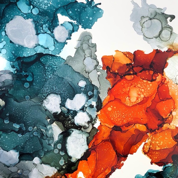 “THE REEF” Abstract Alcohol Ink Painting! - Picture 4 of 5